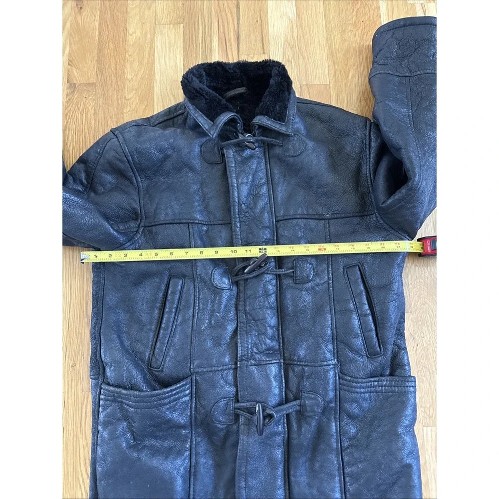 Men's Custom Made Sheepskin Leather Coat Size M/L.‎ Beautiful